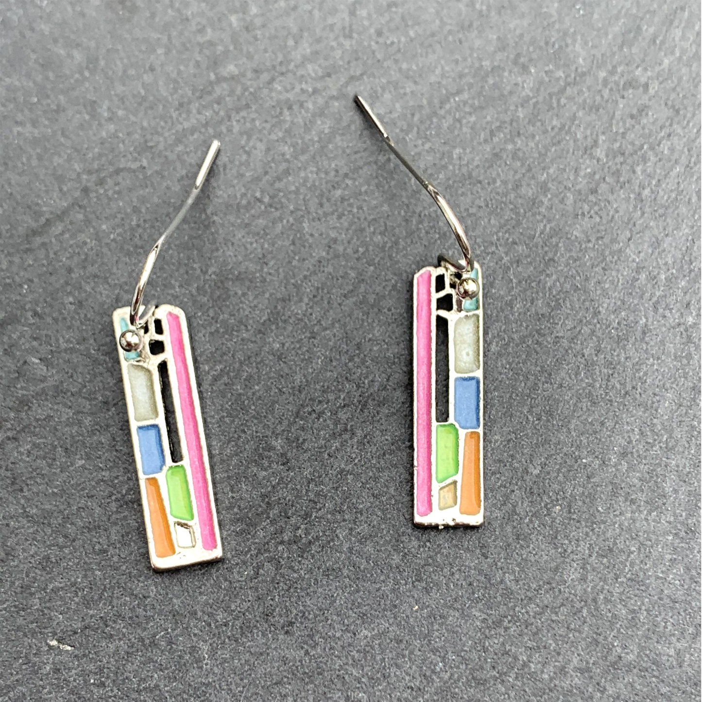 Multi Colour Dangle Drop Earring