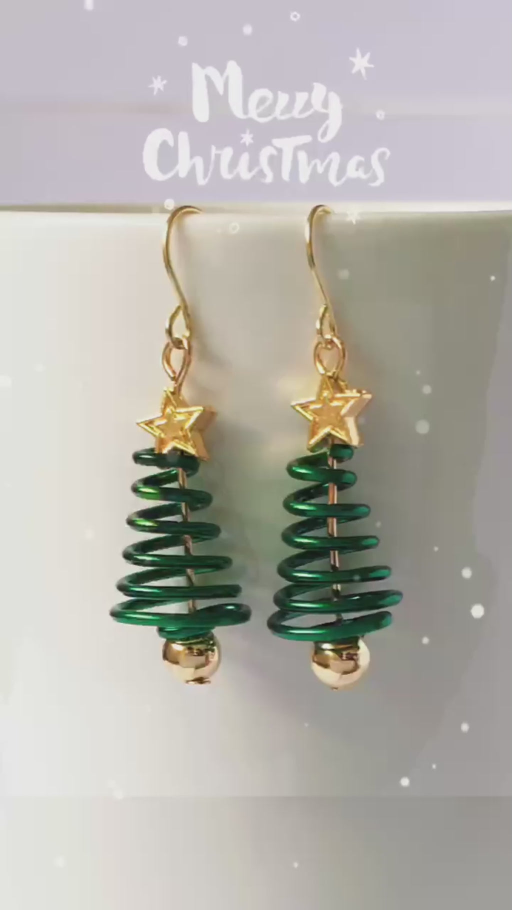 Christmas Tree Star Earrings