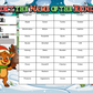 3 Pack Christmas Themed Fundraising Scratchcards, Elf, Reindeer, and Gonk A4 Size, 50 names
