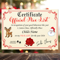Santa's Nice List Certificate