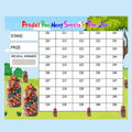 Predict How Many Sweets in the Jar Fundraising Game, 50-Name Scratch Card, A4 Size