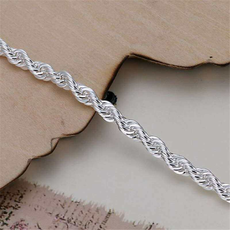 Friendship Boxed Silver Plated Rope Bracelet