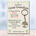 Great Grandson Tree Of Life keyring Inspirational Gift