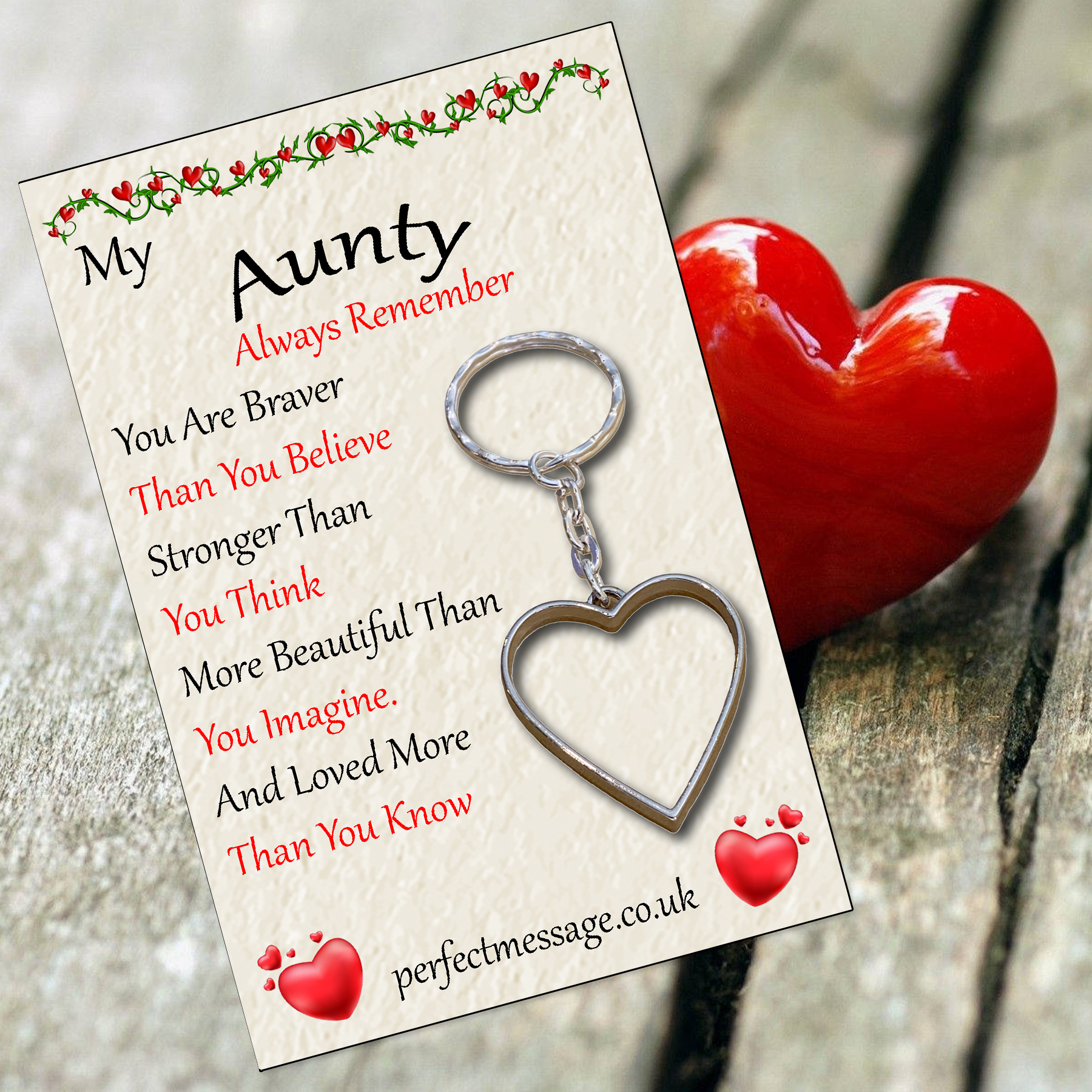Aunty Always Believe Keyring Inspirational Gift