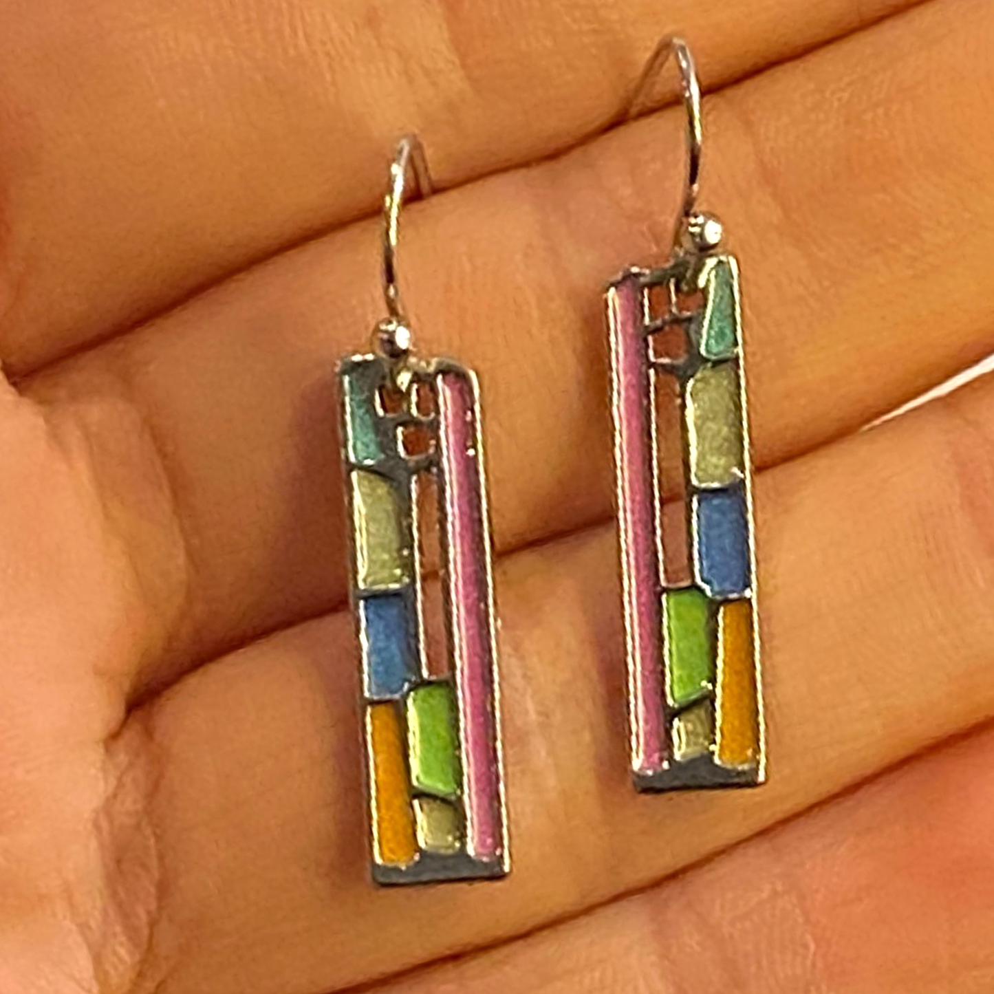 Multi Colour Dangle Drop Earring