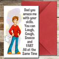 Dad Funny Father's Day Card Skills