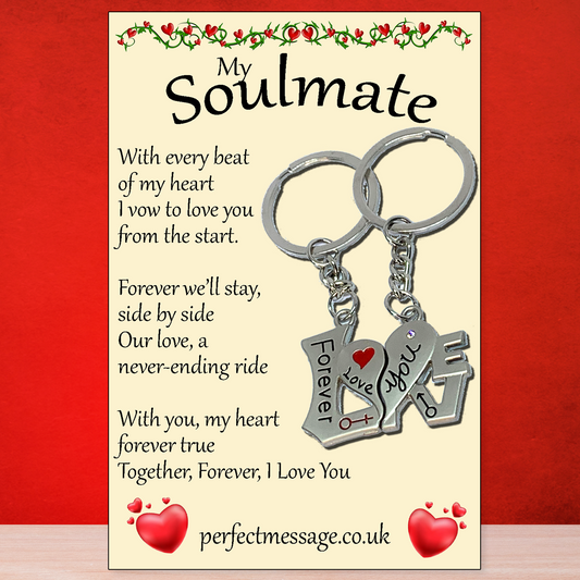 Soulmate Love You Forever Keyrings