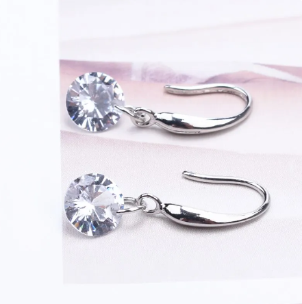 Elegant Zircon Crystal Dangle Drop Earrings